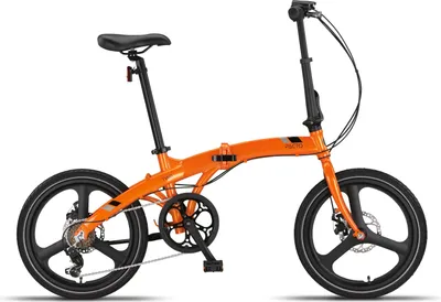 Produktbild von PACTO TWO - Klappfahrrad 27cm Aluminiumrahmen 20 Zoll Aluminiumräder 6 Speed Shimano Gänge Doppelscheibenbremse Faltrad Faltfahrrad Klapprad Orange