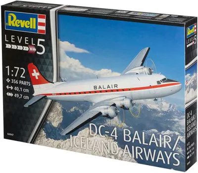 Produktbild von Revell 04947 - Iceland Airways, DC-4 Balair, Bausatz 1:72
