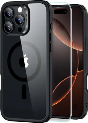 Produktbild von Esr Classic Hybrid Halolock Magsafe & gehärtetes Glas Iphone 16 Pro Klar/Schwarz