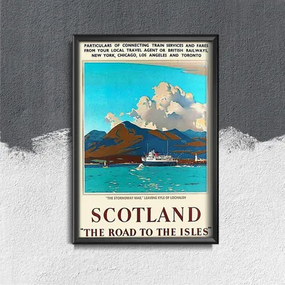 Produktbild von Poster - Canvas - Leinwand - 29,7 cm x 42 cm - Der Weg nach Schottland Inseln Großbritannien