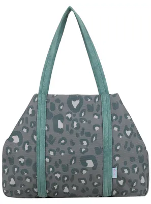 Produktbild von Fritzi aus Preußen Schultertasche Simply Shopper Canvas Leo Jungle dunkelgrün