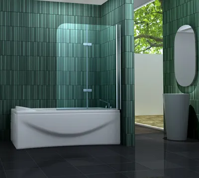Produktbild von Duschtrennwand TWO 100 x 140 cm (Badewanne)