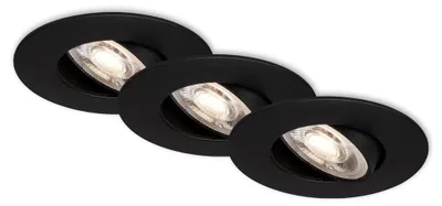 Zdjęcie produktu dla Briloner LED lampy wpuszczane czarny mat 3xLED Pl./49W (7146-035)