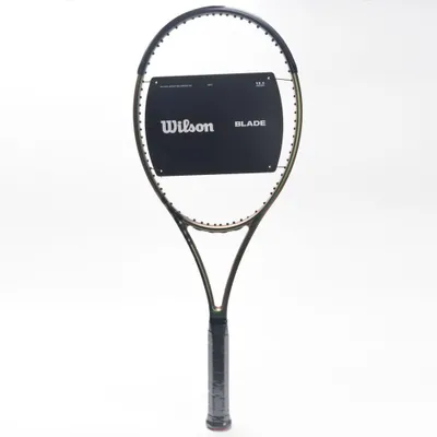 Image de Raquette de tennis Wilson Blade 98 16x19 V8.0, couleur verte, taille de manche L1