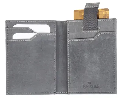 Produktbild von PRIDE&SOUL Kreditkartenbörse RFID aus Leder grau
