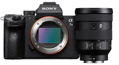 Produktbild von Sony α 7 III + FE 24–105 mm F4 G OSS, 24,2 MP, 6000 x 4000 Pixel, CMOS, 4K Ultra HD, Touchscreen, Schwarz