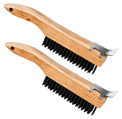 Produktbild von Stahlbürste mit Holzgriff zur Rost- und Schmutzentfernung