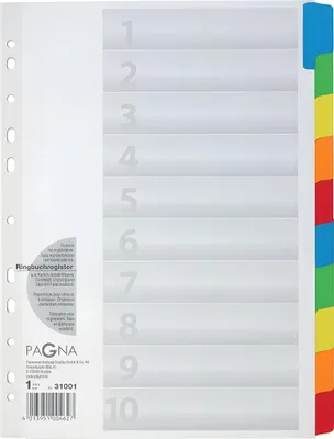 Produktbild von Pagna 31001-08, Weiß, Karton, Polypropylen (PP), A4, 20 Stück(e)