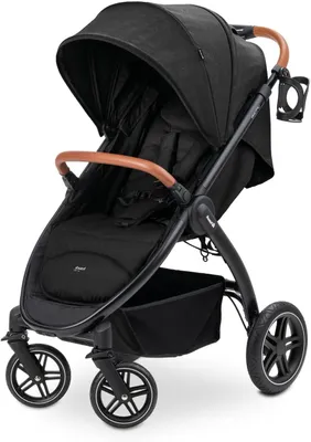 Productafbeelding van Kinderbuggy - Reisbuggy Lichtgewicht - Comfortabel Reizen - Ligstand Vanaf Geboorte - Tot 22 kg - Melange Black