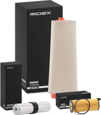 Produktbild von RIDEX Filterset Inspektionspaket Filtersatz für BMW 3 Touring (E91) 3 Limousine (E90) 3 Coupe (E92) 3 Cabrio (E93)