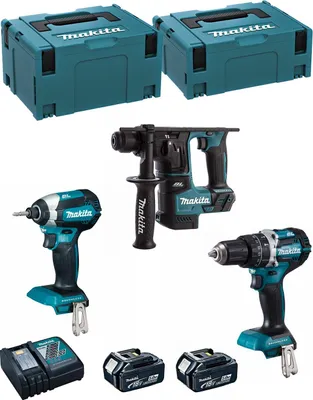 Immagine prodotto di Kit MAKITA MK305RTJ (DHR171 + DHP484 + DTD153 + 2 x 5,0 Ah + DC18RC + MAKPAC 2 + MAKPAC 3)