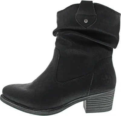 Produktbild von Rieker Damen Stiefelette Western Reißverschluss Cowboy Boots 73170, Größe:37 EU, Farbe:Schwarz