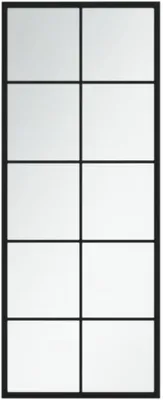 Produktbild von Wandspiegel Schwarz 100x40 cm Metallrahmen - Rechteckiger Flurspiegel für Wandmontage Vertikal und Horizontal - Großer Dekospiegel Modern für Badezimmer Wohnzimmer Schlafzimmer