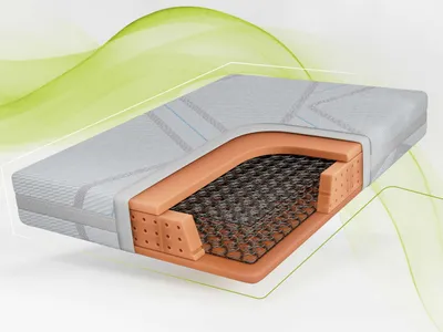 Produktbild von MKS MEBLE Bonell-Federkern Matratze TOVA, 16 cm hoch, atmungsaktiv, antiallergischer Bezug, Härte H3 - LUX - 120 x 200 cm