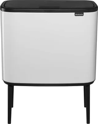 Zdjęcie produktu dla Brabantia 313523, 33 l, Prostokątny, Stal nierdzewna, Czarny, Biały, Plastik, 540 mm