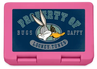 Produktbild von Spreadshirt Looney Tunes Bugs Und Daffy Brotdose Lunchbox, One size, Pink