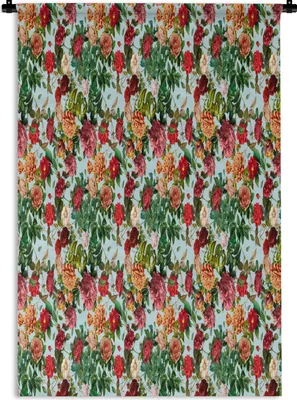 Produktbild von MuchoWow® Wandteppich Wandbehang Blumen - Rosen - Illustration 90x135 cm Tapisserie Dekoration Wandtuch - Baumwolle - Wandskulptur