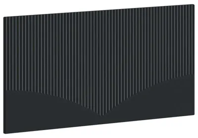 Image de vidaXL Tête de lit murale HOORN, noire, en bois composite