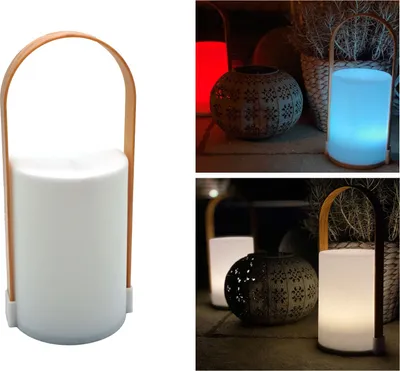 Produktbild von LED Laterne LOUNGE - Tischlampe mit 2 Funktionen - warmweiß oder Farbwechsel