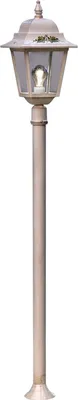 Produktbild von Außenleuchte Aluminium 144 cm IP43 in Weiß Gold antik Efeu Dekor E27 Rustikal Außenlampe