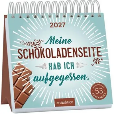 Produktbild von Postkartenkalender Meine Schokoladenseite hab ich aufgegessen. 2027