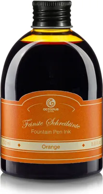 Produktbild von Schreibtinte Orange 250 ml für Füllhalter, mit gleichmäßigem Tintenfluss und schnelltrocknend