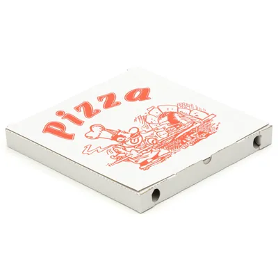 Produktbild von 2400 Pizzakartons 280 x 280 x 30 mm Pizzaschachteln Motiv Verpackungen weiß