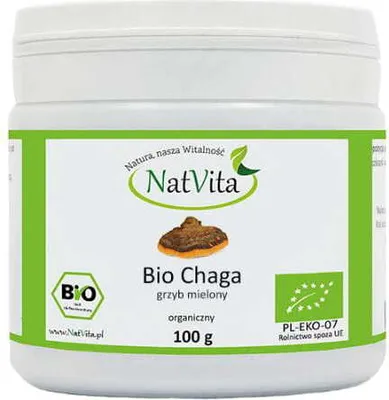 Produktbild von Chaga-Pilz Birkentumor gemahlen 100g NATVITA