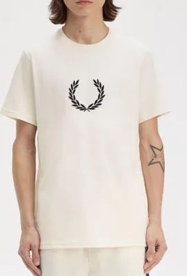 Produktbild von FRED PERRY TEXTURED LAUREL WREATH T-SH Beige