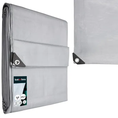 Obrázok produktu pre Plachta, 5 x 8 m, 160 g/m², strieborná