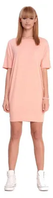 Produktbild von Damen Basic Kleid Dress; Lachs S/M