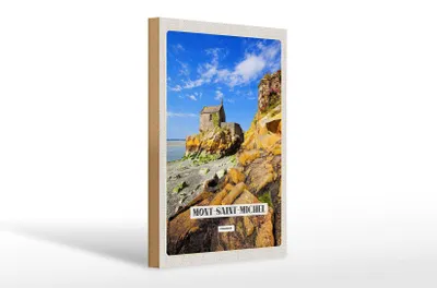 Produktbild von Holzschild Reise 20x30cm Moint-Saint-Michel Reiseziel