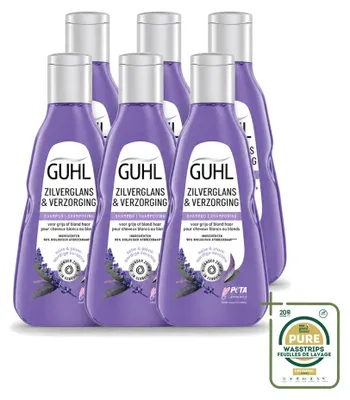 Zdjęcie produktu dla 6 sztuk szamponu Guhl Silberglanz & Pflege - 250 ml - zestaw ekonomiczny