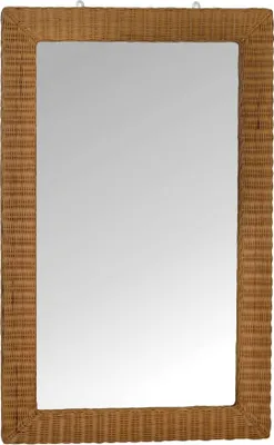 Produktbild von MiaMöbel Spiegel mittel Landhausstil Glas Rattan Honig