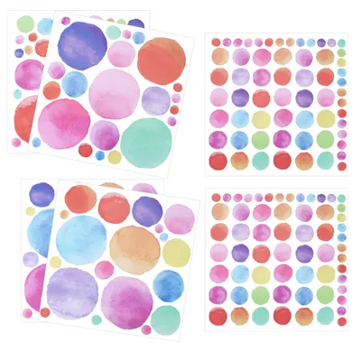 Imagen del producto de Juego de 194 adhesivos de colores para decorar paredes