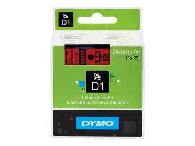 Immagine prodotto di DYMO D1  Schriftband        24mmx7.0m schwarz->rot