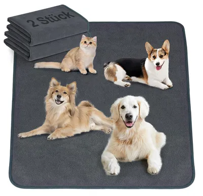 Puppy-Unterlage 104x104 cm, 2 Stück, waschbar, saugfähig, rutschfest