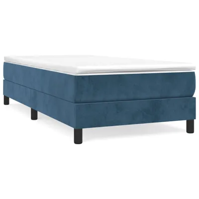 Produktbild von vidaXL Boxspringbett mit Matratze Dunkelblau 80x200 cm Samt