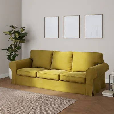 Produktbild von Dekoria Bezug für Ektorp 3-Sitzer Schlafsofa, ALTES Modell, olivegrün, Sofahusse Ektorp 3-Sitzer Schlafsofa