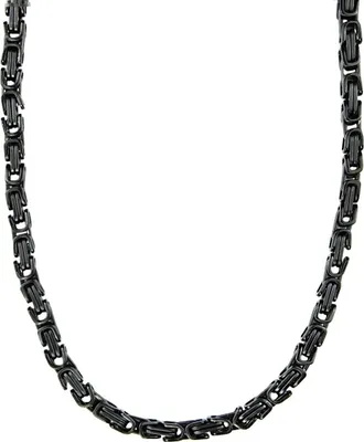 Produktbild von 6 mm Königskette Armband Herrenkette Männer Kette Halskette, 50 cm Schwarz Edelstahl Ketten