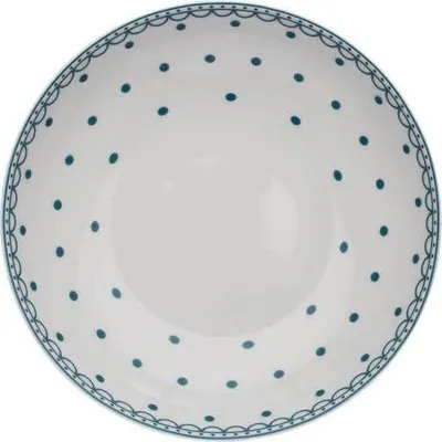 Produktbild von Thun 1794 Tom, tiefer Teller, 20 cm, gepunktet, petrolblau, tschechisches Porzellan, Thun