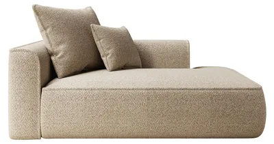 Produktbild von Recamiere rechts – Chenille-Stoff – Taupe – PINETA