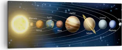 Produktbild von Bild auf Leinwand - Leinwandbild - Kosmos Planet - 140x50cm - Wand Bild - Wanddeko - Wandbilder - Leinwanddruck - Bilder - Kunstdruck - Wanddekoration - Leinwand bilder - Wandkunst - AB140x50-3650