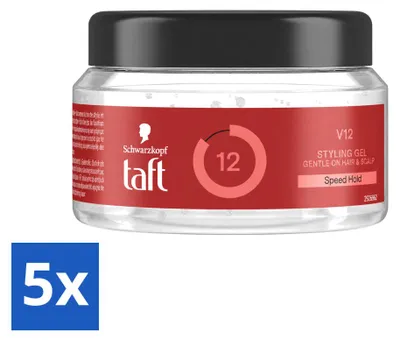 Produktbild von 5 x Taft V12 Styling Gel - Superschnelle Fixierung - 250 ml - Vorteilspackung - 5 Stücke