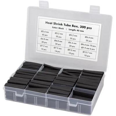 Produktbild von LogiLink Schrumpfschlauch-Set 300-teilig schwarz
