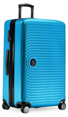 Produktbild von Mitte - Großer Hartschalenkoffer, TSA, 4 Rollen, Check-In Gepäck mit 8 cm Volumenerweiterung, 77cm, 130 Liter, Cyanblau