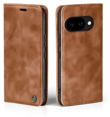Produktbild von Handy Hülle für Google Pixel 10a Klapphülle Bookcase Flip Cover Handy Tasche Etui Farbe: Hellbraun