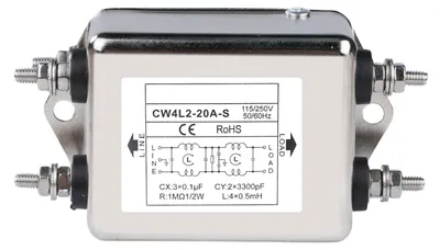 EMI-Filter AC 115/250 V, einphasig, 50/60 Hz, CW4L2-20-S