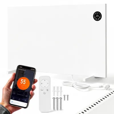 Image de Ikodm : Radiateur infrarouge hybride de 750 W avec Wi-Fi, application, écran tactile et télécommande