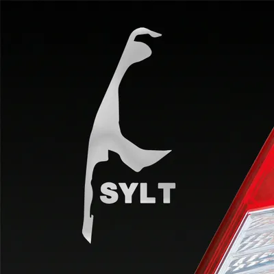 Produktbild von Auto Aufkleber Sylt Spaß Insel Luxus Germany Deutschland 10x4,5 cm Silber Sticker Heckscheibenaufkleber